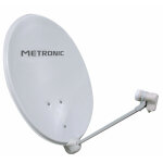 Metronic - parabole eurasis acier 60 cm de diamètre + lnb - blanche Metronic - parabole eurasis acier 60 cm de diamètre + lnb - blanche