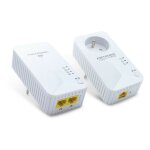 Prise cpl duo wi - fi 600 mb / s avec prise gigogne - blanc