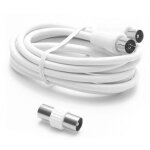 Fraschetti - rallonge tv 9. 52m male / femelle + adaptateur male / male 1. 5m blanc