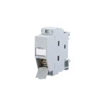 Prise r�seau btrnetcom adapt� pour montage sur rail din cat 6a 180� - installation r�seau