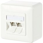 Prise rseau montage apparent (en saillie) cat 6a 2 ports metz connect 130b11d20002 - e blanc pur r01949 ...