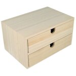 Meuble 2 tiroirs 24x16x13, 5 cm bois