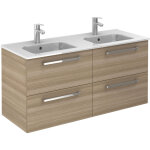 Meuble 4 tiroirs ancoflash color 2 avec plan c�ramique anconetti noyer sabl� - 120cm