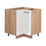 Meuble d'angle fame - line, blanc haute brillance, 80. 5 cm sans plan de travail vicco