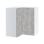 Meuble d'angle haut de cuisine bellissi beton naturel 2 portes l 65 / 65 cm - porte avec poign�e apparente ...
