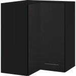 Meuble d'angle haut de cuisine lovia noir mat 2 portes l 60 / 60 cm