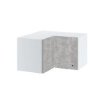 Meuble d'angle haut slim de cuisine bellissi beton naturel 2 portes l 60 / 60 cm - porte avec poign�e ...