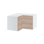 Meuble d'angle haut slim de cuisine bellissi chene 2 portes l 65 / 65 cm - porte avec poign�e int�gr�e ...