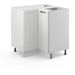 Vicco - meuble d'angle r - line, blanc campagne, 75. 6 cm sans plan de travail