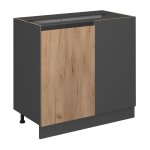 Meuble d'angle r - line, ch�ne de force dor�, 86 cm j - shape, sans plan de travail vicco