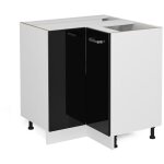 Meuble d'angle r - line, noir haute brillance, 75. 6 cm sans plan de travail vicco