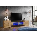 Meuble banc tv merano, wotan / wotan / wotan, largeur 230 cm x hauteur 52, 5 cm x profondeur 35 cm, sans ...