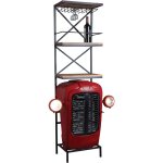 Meuble bar tracteur en acacia et mtal