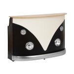 Meuble de bar van 'gaston' 152cm noir & blanc