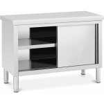 Helloshop26 - meuble bas en acier inoxydable armoire en inox armoire de travail en inox 120 x 50 cm capacit ...
