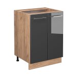 Meuble bas de cuisine fame - line, anthracite haute brillance, 60 cm sans plan de travail vicco Meuble bas de cuisine fame - line, anthracite haute brillance, 60 cm sans plan de travail vicco