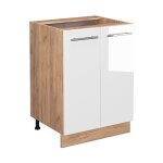 Meuble bas de cuisine fame - line, blanc haute brillance, 60 cm sans plan de travail vicco