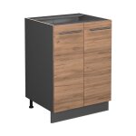 Meuble bas de cuisine fame - line, ch�ne de force dor�, 60 cm sans plan de travail vicco
