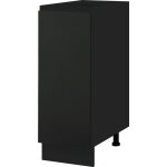 Meuble bas de cuisine lovia noir mat 1 porte l 30 cm