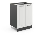 Vicco - meuble bas de cuisine r - line, blanc campagne, 60 cm sans plan de travail