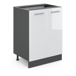 Meuble bas de cuisine r - line, blanc haute brillance, 60 cm sans plan de travail vicco