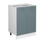 Meuble bas de cuisine r - line, bleu - gris, 60 cm sans plan de travail vicco