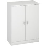 Meuble bas polyvalent coloris blanc - hauteur 80 x longueur 60 x profondeur 34 cm pegane