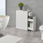 [en. casa] - meuble bas de salle de bain kauhajoki  2 tiroirs blanc