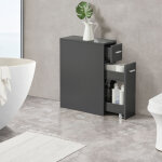 [en. casa] - meuble bas de salle de bain kauhajoki � 2 tiroirs gris fonc�