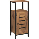 Meuble bas de salle de bain avec porte, armoire de toilette structure en acier, meuble colonne sur pied ...