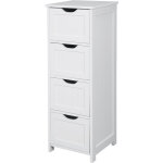 Woltu - meuble bas de salle de bain sur pied, meuble / commode / armoire de rangement avec 4 tiroirs, ... Woltu - meuble bas de salle de bain sur pied, meuble / commode / armoire de rangement avec 4 tiroirs, ...