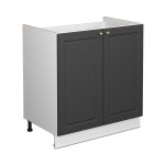 Meuble bas sous - vier fame - line, anthracite - or, 80 cm sans plan de travail vicco