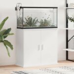 Meuble blanc pour aquariums de 80 x 30 cm. 2 portes support solide et stable pour aquariums