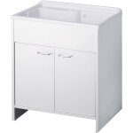 Negrari - bac  laver avec meuble en pvc blanc 80x50 cm mod. garden