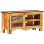 Helloshop26 - meuble tl buffet tv tlvision design pratique 80 cm bois de rcupration massif