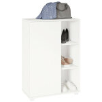 Beaux meubles pas chers - armoirette 1 porte 6 niches 9 paires blanc l 67. 5 h 96. 5 p 35 cm