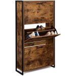 Idmarket - meuble  chaussures 18 paires dayton 3 portes effet vieilli design industriel