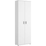 Abitare - meuble à chaussures 190 cm blanc mat avec deux portes et six étagères - new york Abitare - meuble à chaussures 190 cm blanc mat avec deux portes et six étagères - new york