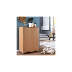 13casa - meuble  chaussures 2 portes 60x35x90 cm dcor chne