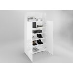 Deco in paris - meuble  chaussures 5 compartiments et 1 niche blanc baki