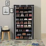 Meuble à chaussures 9 Étagères, capacité jusqu'à 45 paires de chaussures, armoire à chaussures armoire ... Meuble à chaussures 9 Étagères, capacité jusqu'à 45 paires de chaussures, armoire à chaussures armoire ...