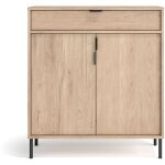 Meuble � chaussures, mod�le alice, en m�lamine et pieds en m�tal, en couleur ch�ne clair