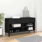 Maison chic - meuble  chaussures armoire  chaussures meuble d'entre noir 102x35x55 cm bois d'ingnierie ...