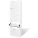 Meuble  chaussures en bois avec 5 compartiments blanc vidaxl