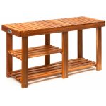 Casaria - meuble � chaussures en bois d'acacia �tag�re � chaussures multi - usage range - chaussures ...