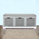 Sobuy - meuble à chaussures avec coussin d'assise et 3 paniers amovibles ? banc de rangement entrée, ... Sobuy - meuble à chaussures avec coussin d'assise et 3 paniers amovibles ? banc de rangement entrée, ...