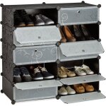 Relaxdays - meuble chaussures cubes rangement 10 casiers plastique chaussures modulable diy hxlxp: 90x94x37 ... Relaxdays - meuble chaussures cubes rangement 10 casiers plastique chaussures modulable diy hxlxp: 90x94x37 ...