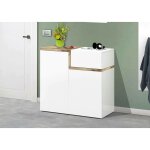 Dmora - meuble  chaussures dmaric, armoire polyvalente avec 2 portes et 1 porte abattante, porte - chaussures ...