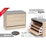 Webmarketpoint - meuble � chaussures d'entr�e en ch�ne � trois compartiments avec coussin d'assise