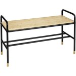 Wenko - meuble � chaussures avec �tag�re en bambou, 80 x 50 x 33, 5 cm, loft